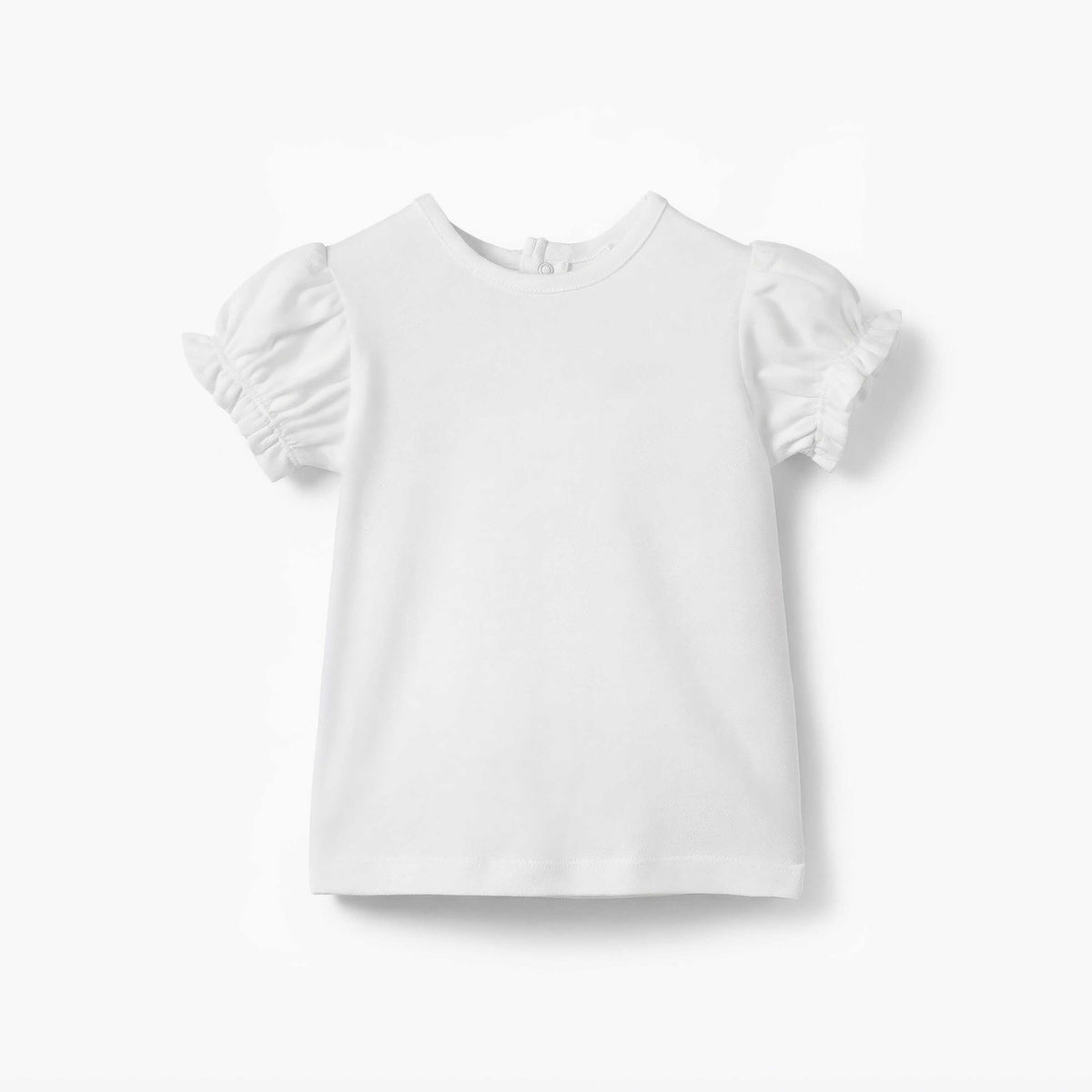 Giggles Crew Neck Short Sleeves T-shirt and Dungaree Set with Ruffle Detail