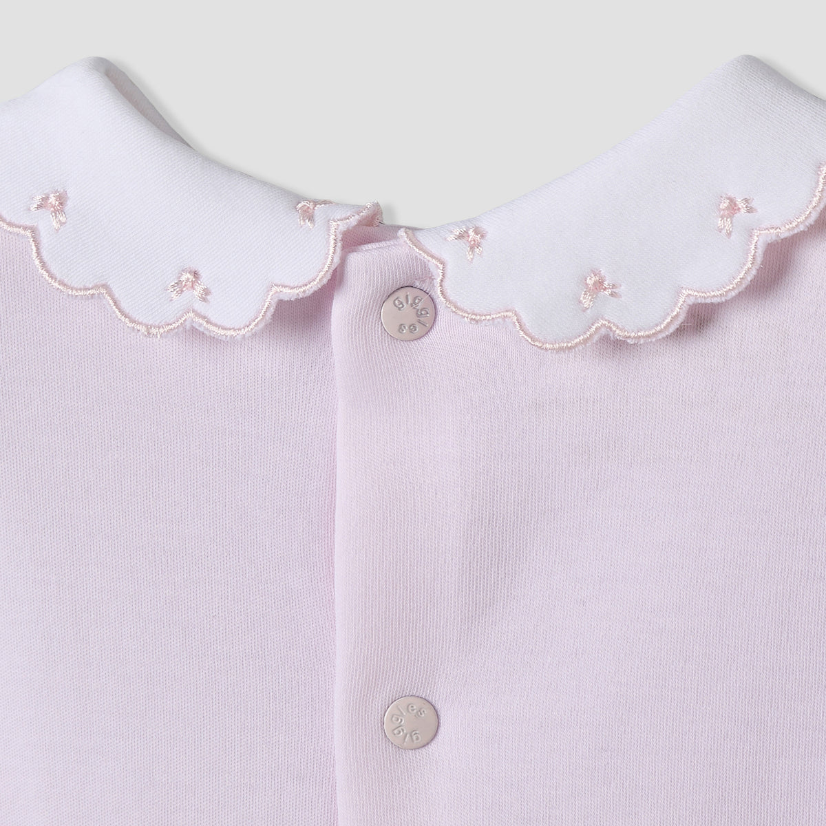 Giggles Collared Short Sleeves Romper with Snap Button Closure