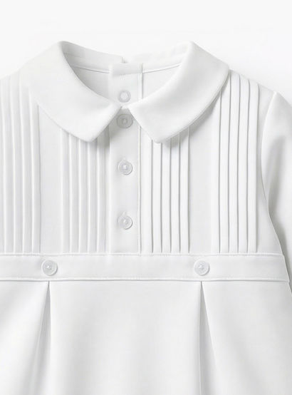 Giggles Cotton Peter Pan Collar Long Sleeves Sleepsuit with Pleated Detail-baby-boys-clothing-nightwear-sleepsuits-image-3