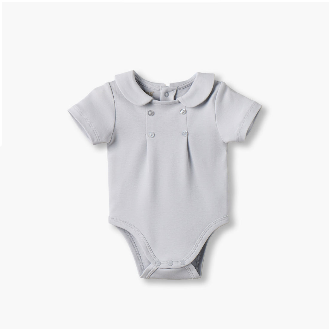 Pack of 2 Giggles Cotton Collared Short Sleeves Bodysuit with Snap Button Closure