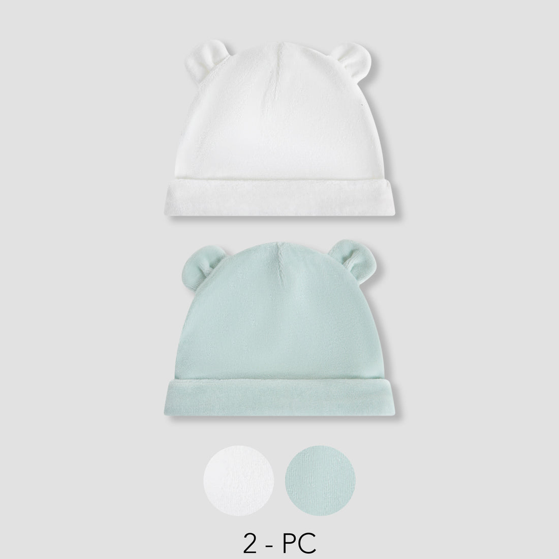 Juniors Baby Cap with Ear Detail - Set of 2