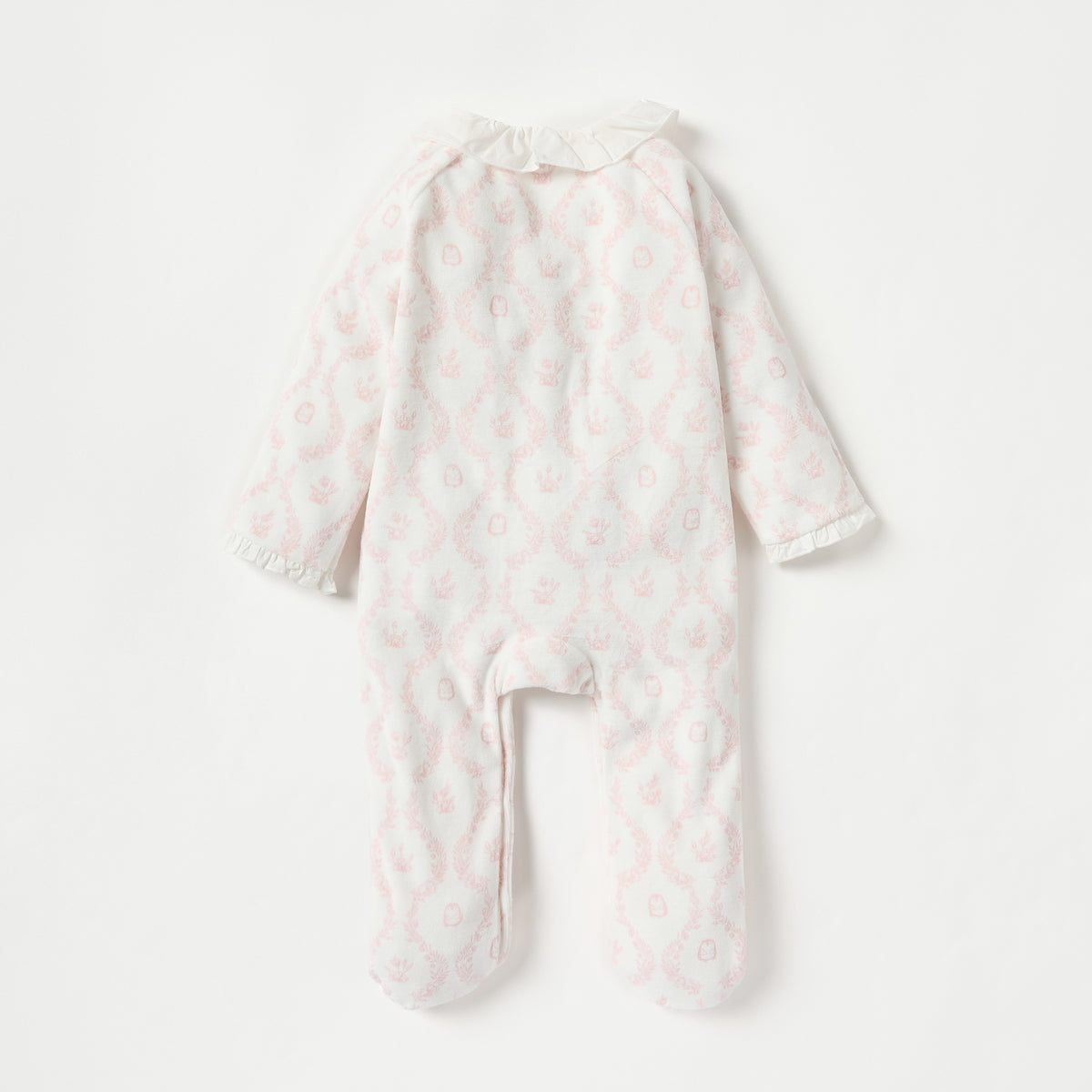 Giggles Floral Print Closed Feet Sleepsuit with Button Closure
