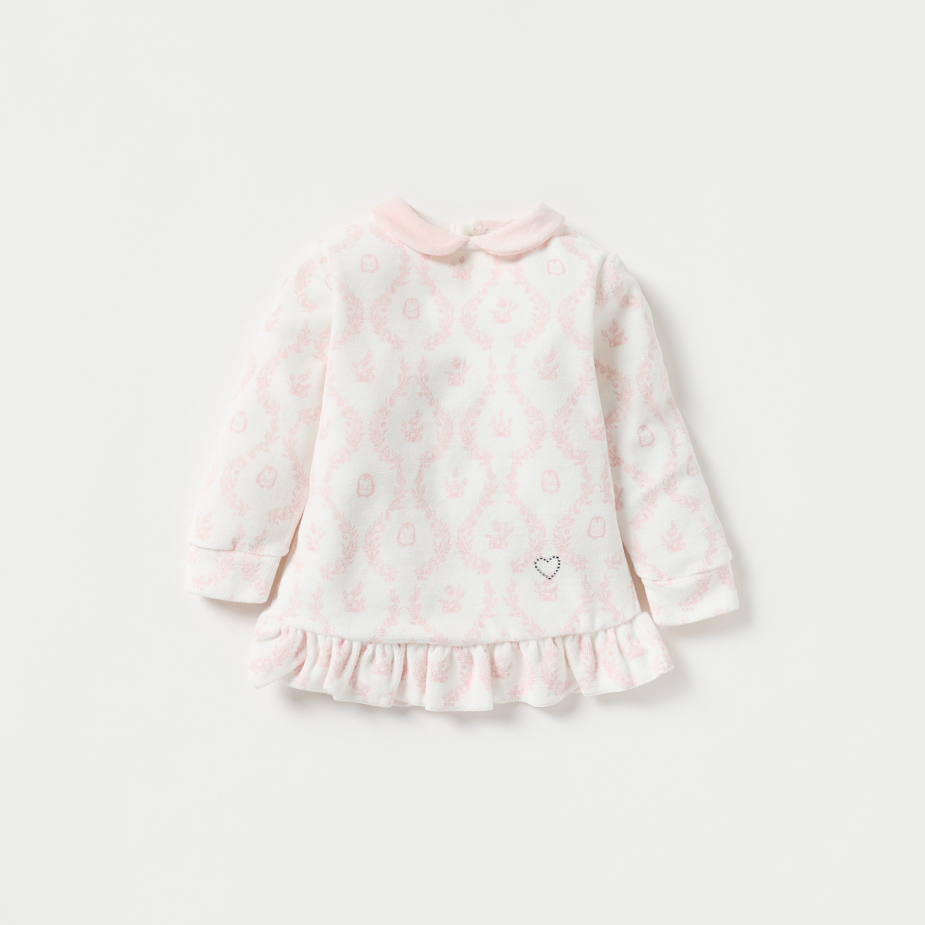 Giggles Floral Print Long Sleeves T-shirt and Pyjama Set