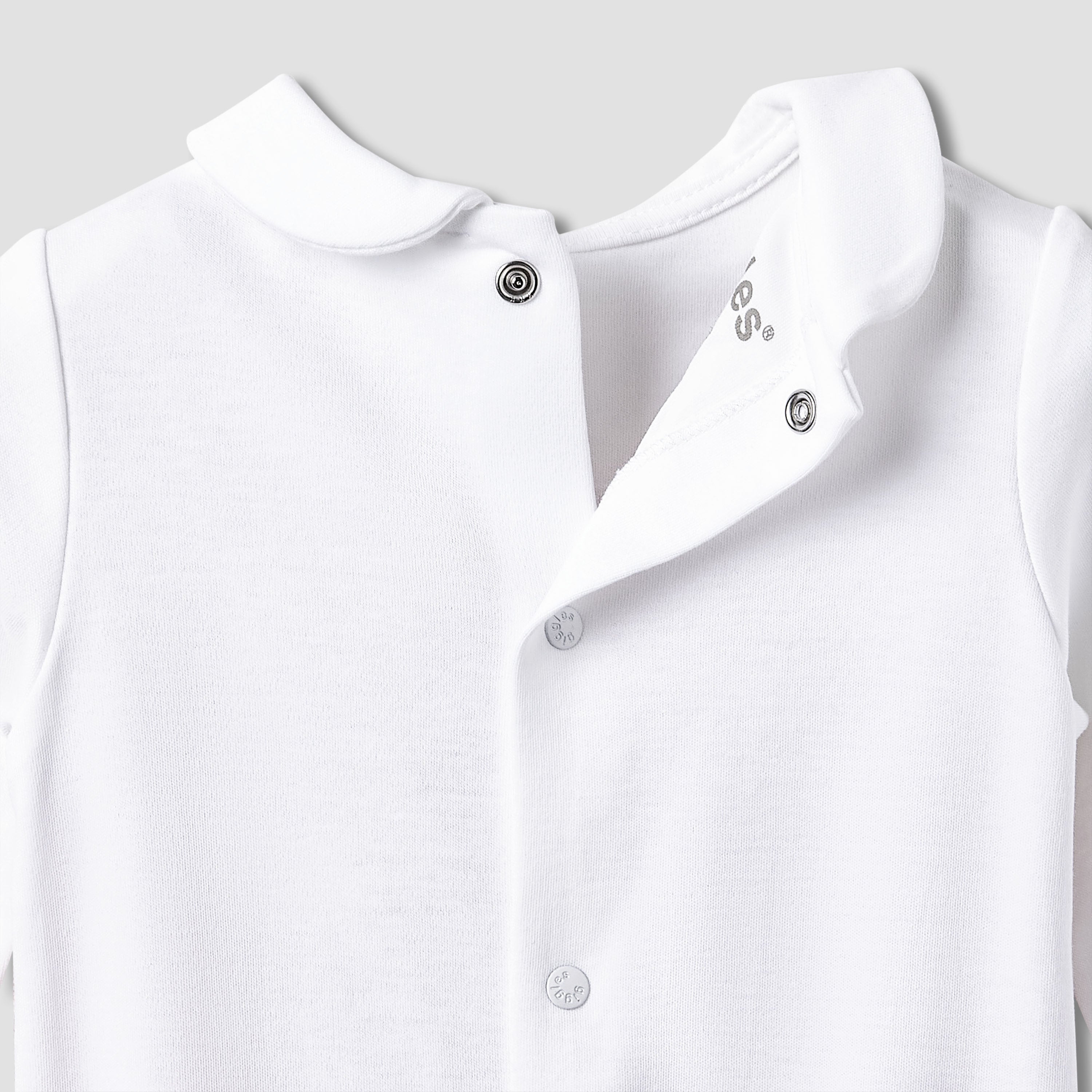 Giggles Peter Pan Collar Sleepsuit with Pocket Detail - Long Sleeves