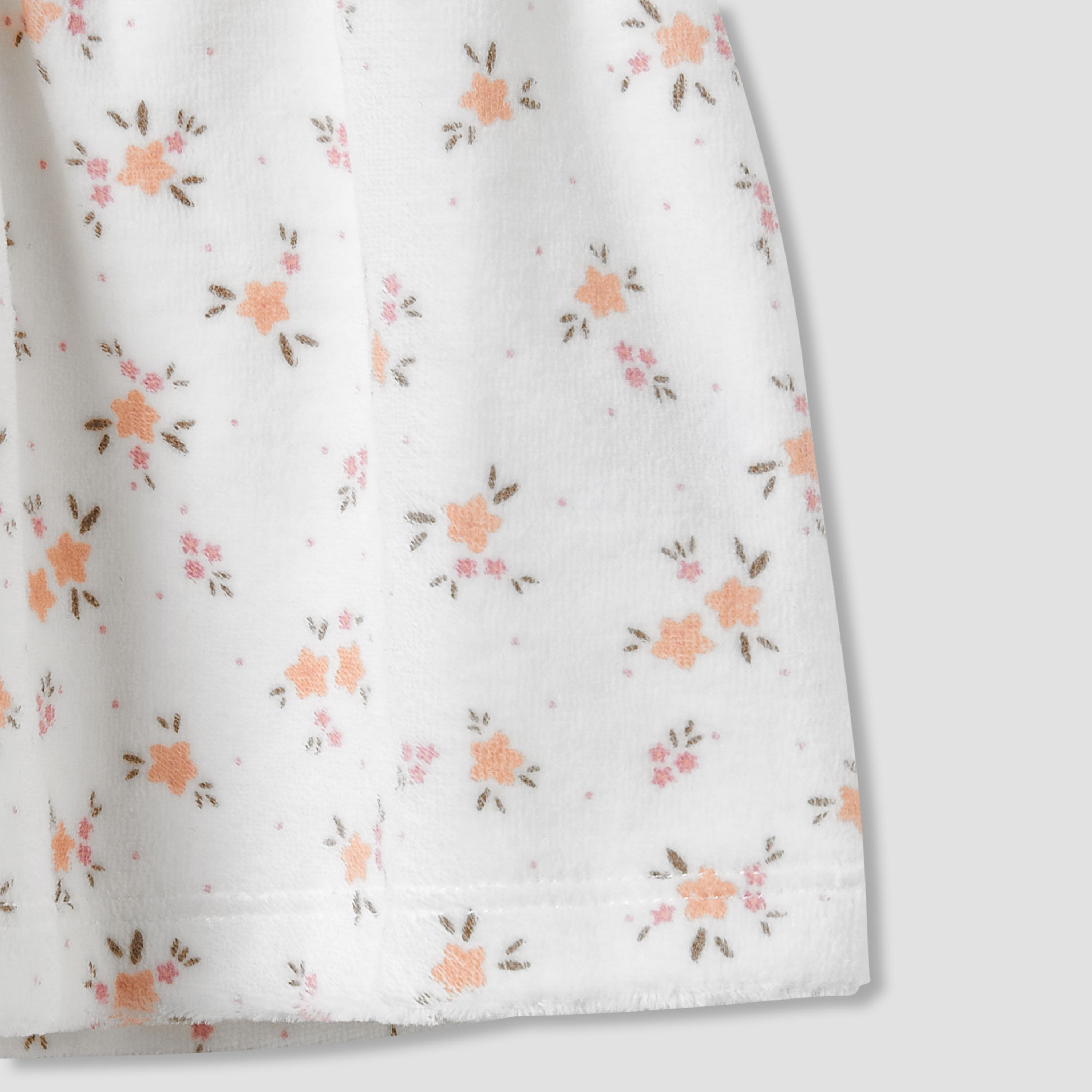 Juniors Girls A-line Dress with Floral Print - Long Sleeves - Peter Pan Collar