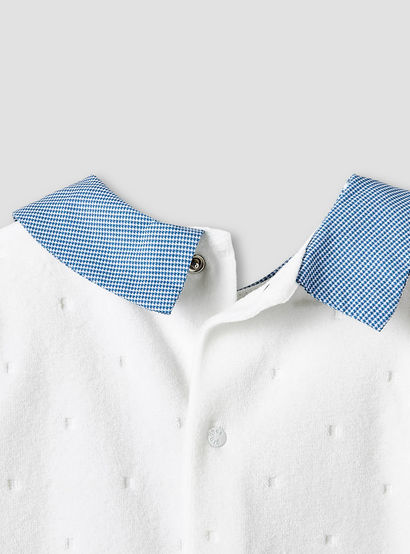 Giggles Collared Sleepsuit with Embroidered Detail - Long Sleeves-baby-boys-clothing-nightwear-sleepsuits-image-5