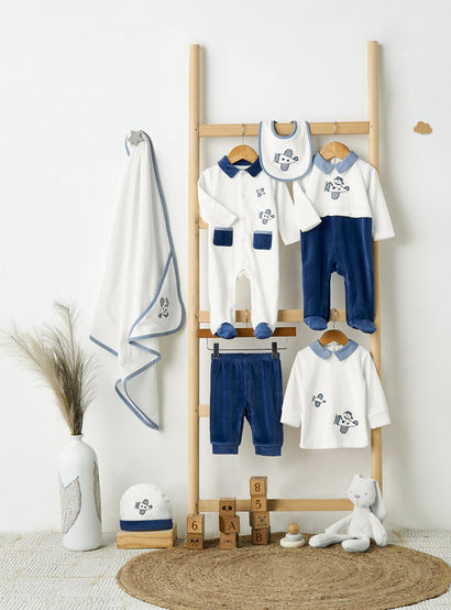 Giggles Collared Sleepsuit with Embroidered Detail - Long Sleeves-baby-boys-clothing-nightwear-sleepsuits-image-8