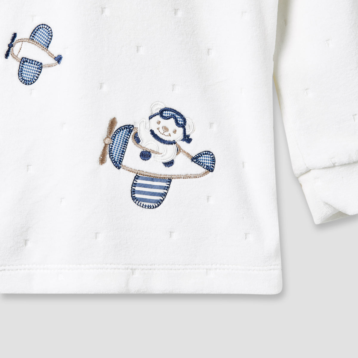 Giggles Pyjama Set with Embroidery - Long Sleeves - Collar