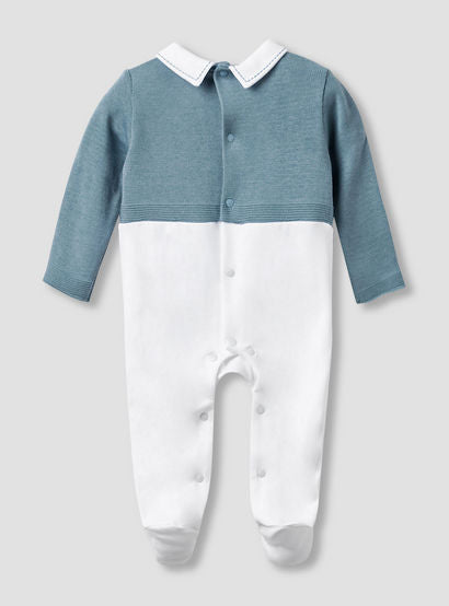 Giggles Collared Sleepsuit with Snap Button Closure - Long Sleeves-baby-boys-clothing-nightwear-sleepsuits-image-2