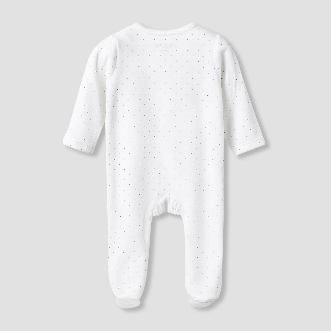 Giggles Round Neck Closed Foot Sleepsuit with Bird Applique - Long Sleeves