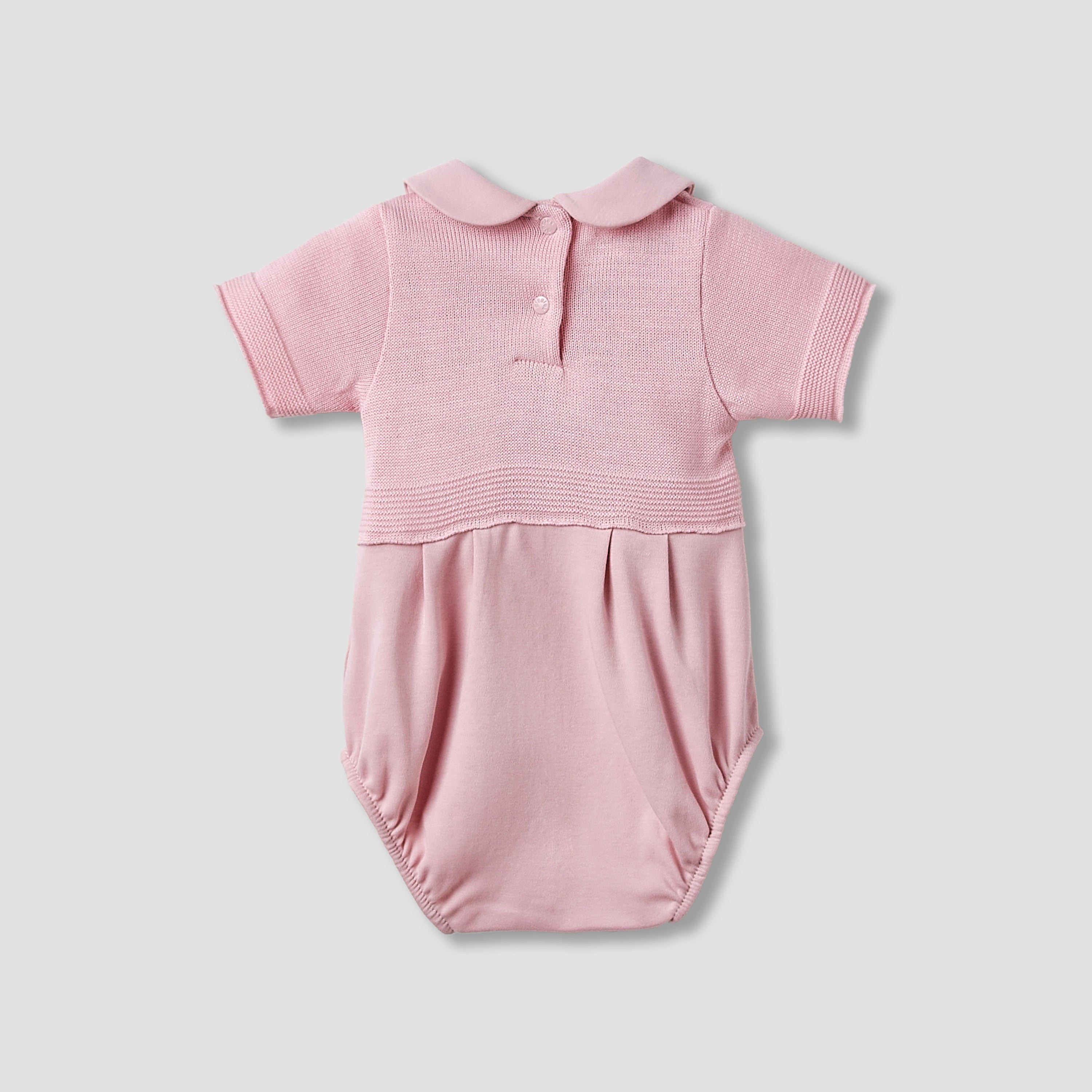 Giggles Collared Bodysuit with Snap Button Closure - Short Sleeves