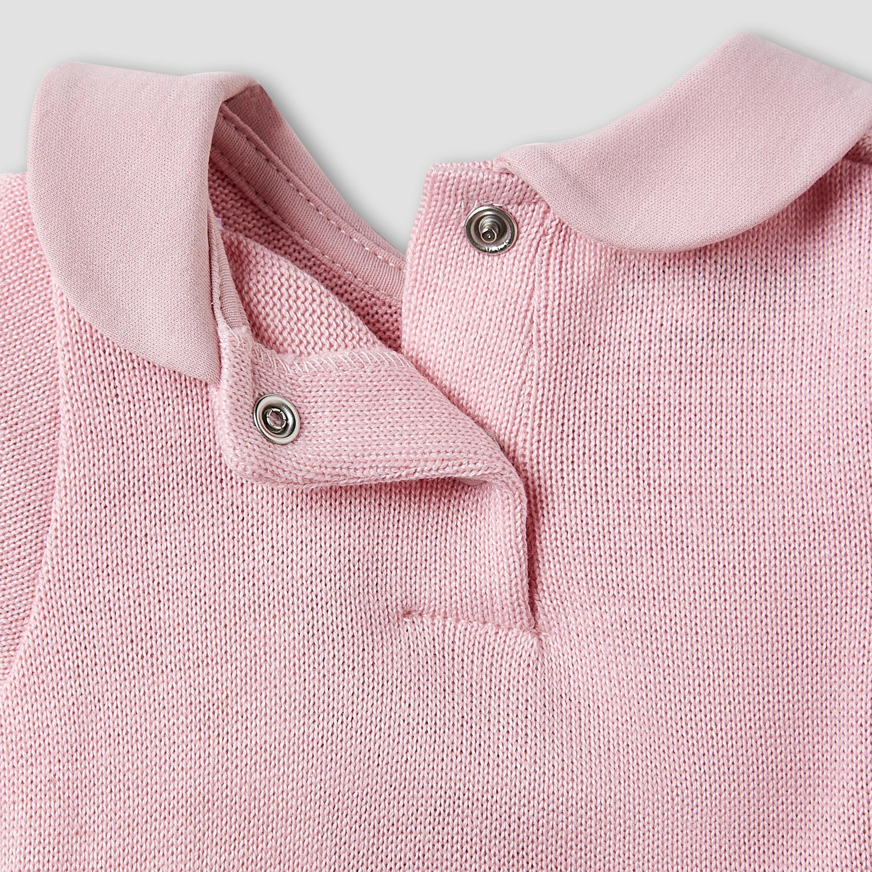 Giggles Collared Bodysuit with Snap Button Closure - Short Sleeves