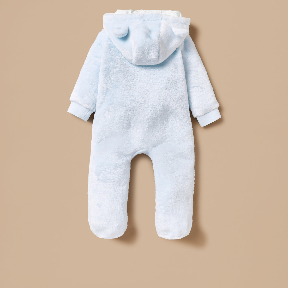 Juniors Ear Applique Closed Feet Hooded Sleepsuit with Zip Closure