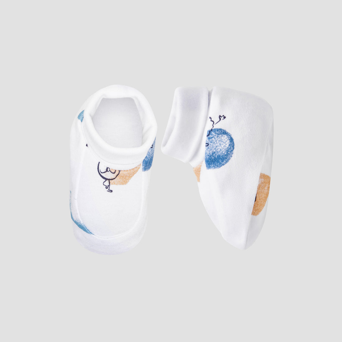 Juniors Printed Slip-On Booties - White / 0-6 mths