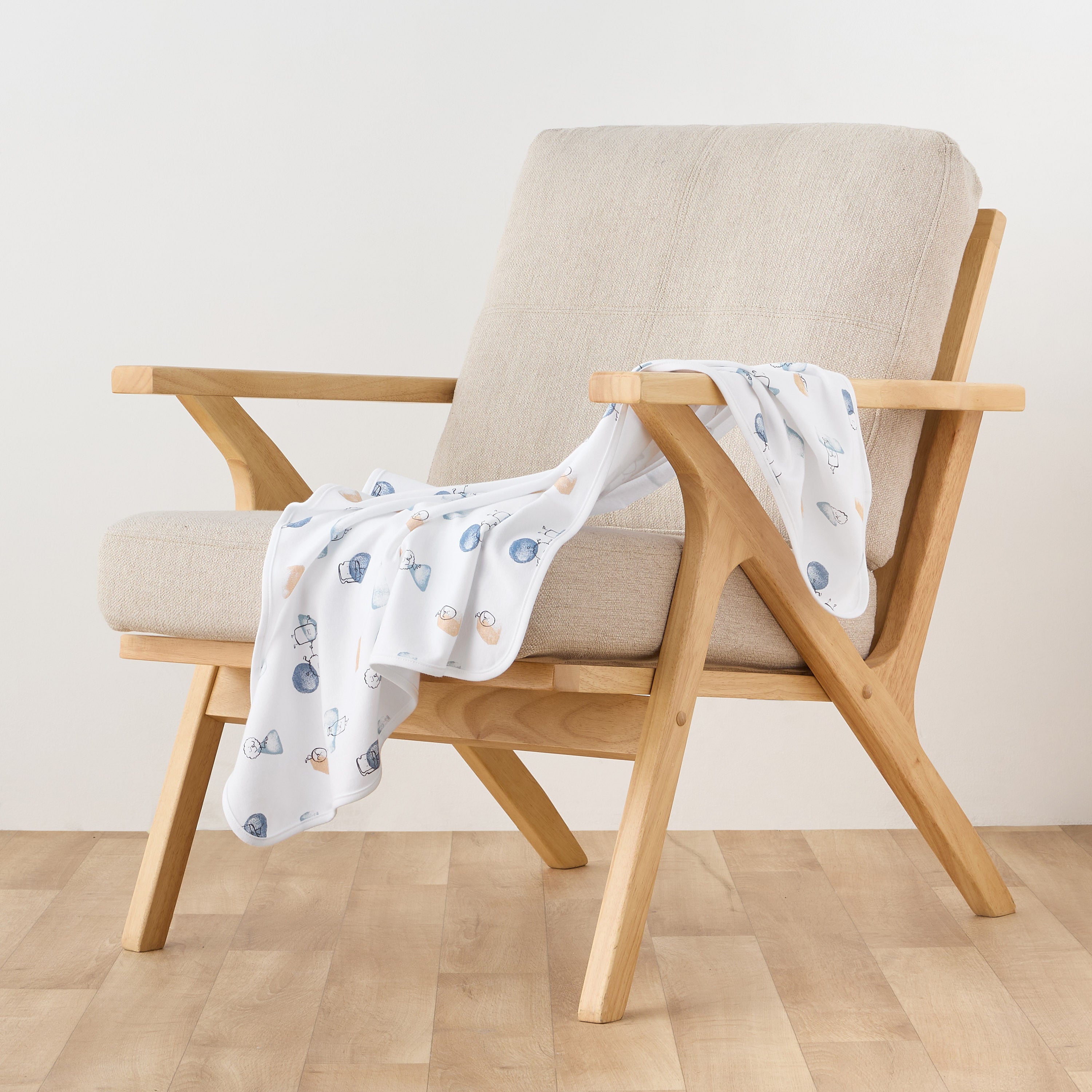 Juniors Baby Receiving Blanket with Print - Cotton