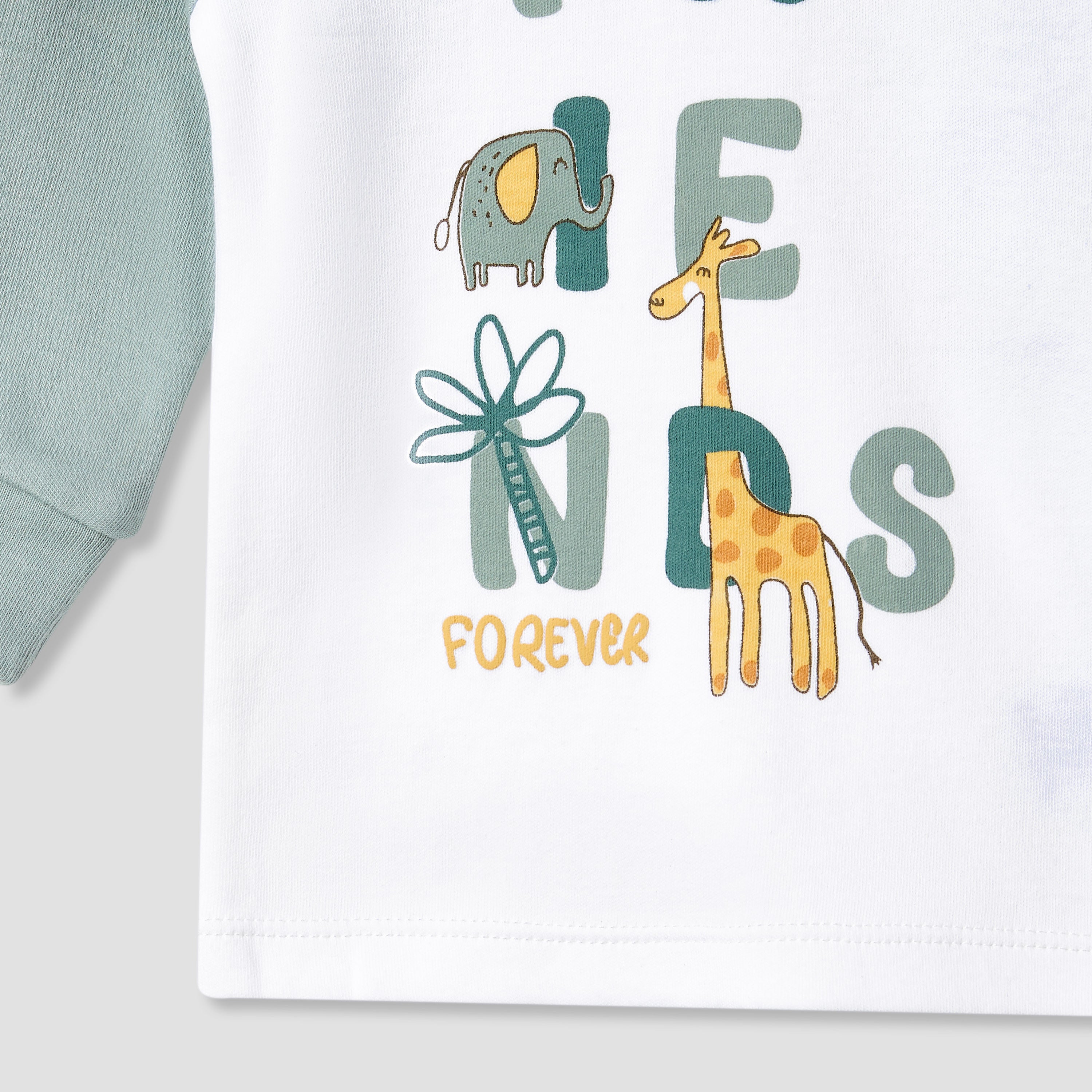 Juniors Printed Raglan Sleeve T-shirt and Pyjama Set