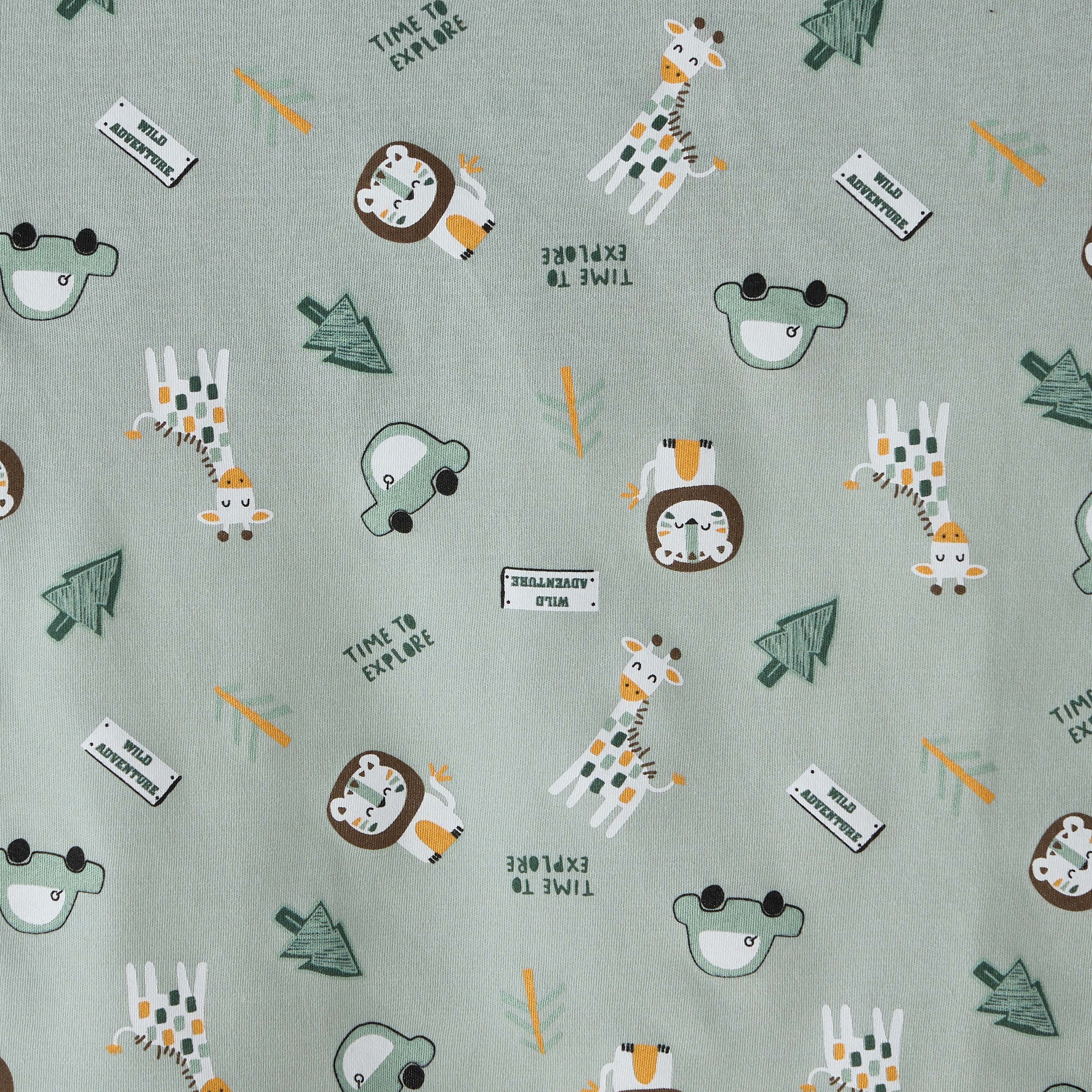 Juniors Baby Receiving Blanket with Animal Print - Cotton