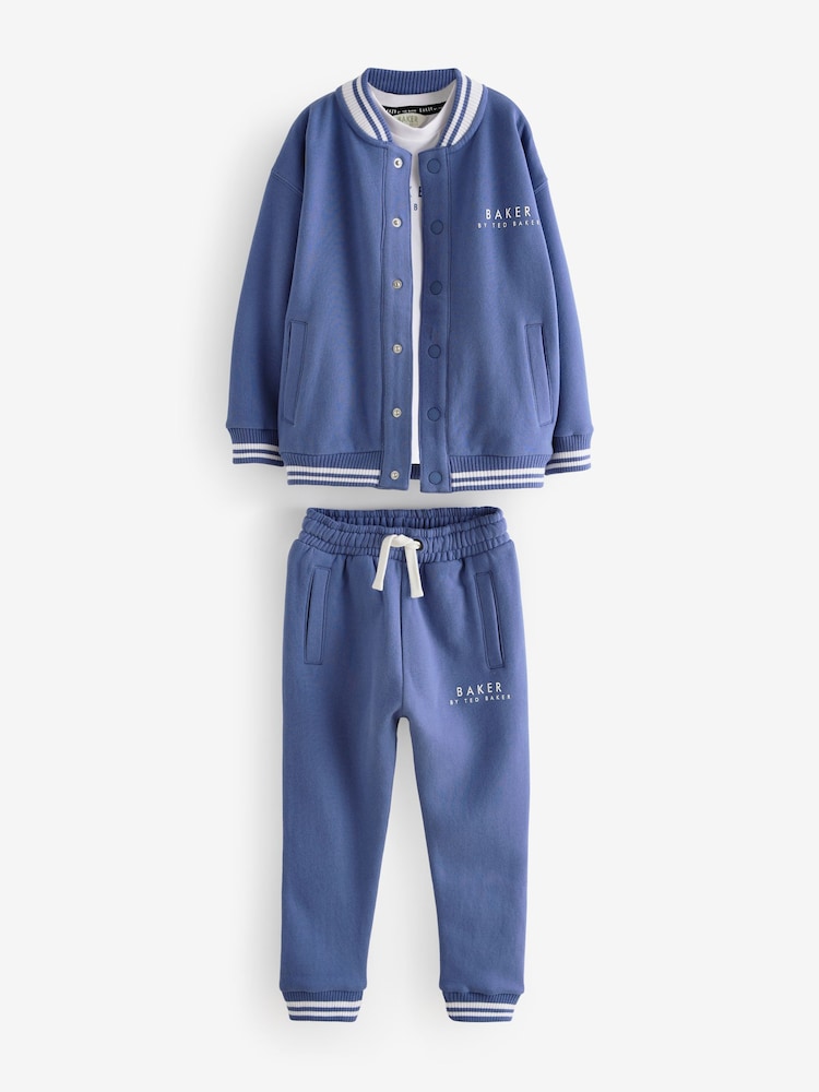 Baker by Ted Baker 3 Piece Varsity Jacket T-Shirt and Jogger Set