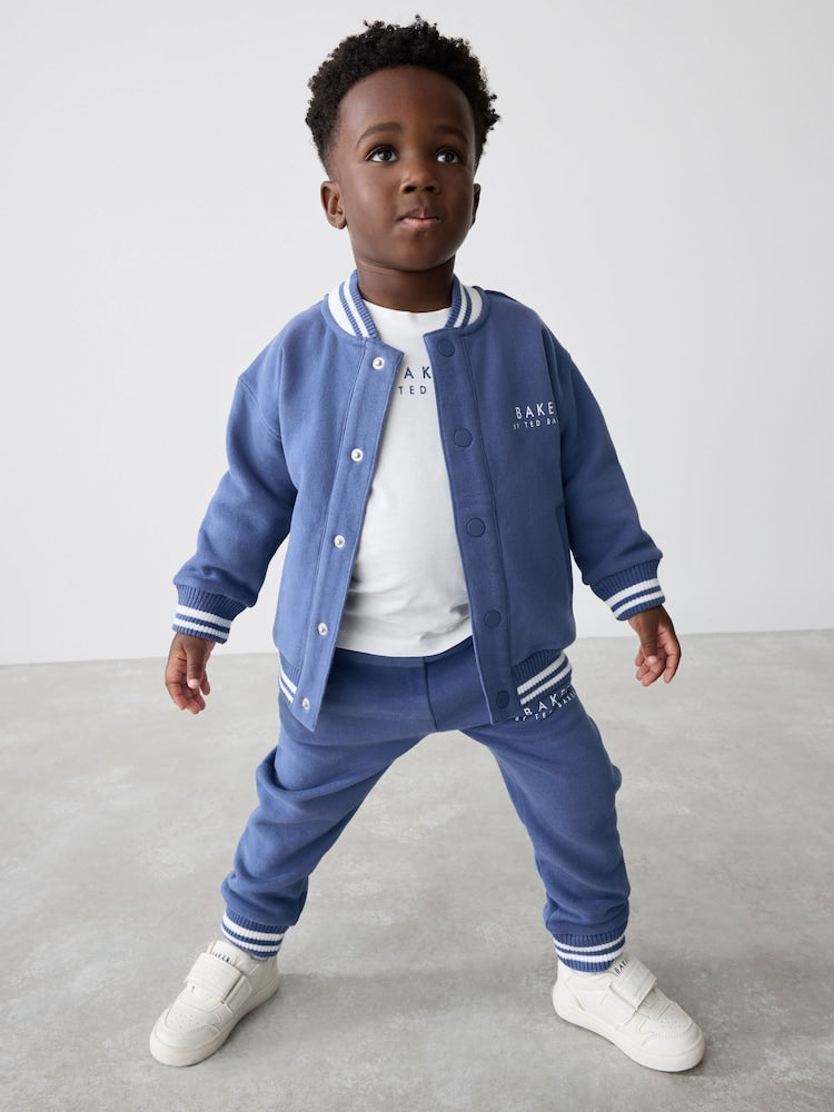 Baker by Ted Baker 3 Piece Varsity Jacket T-Shirt and Jogger Set