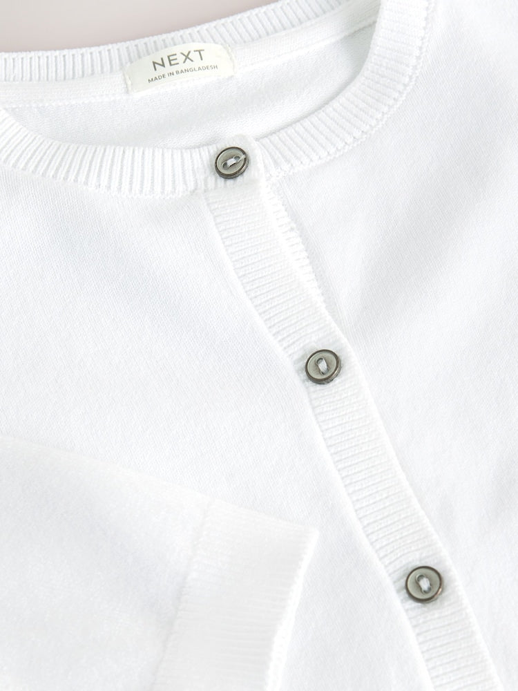 White Button Up Cardigan (3mths-16yrs)