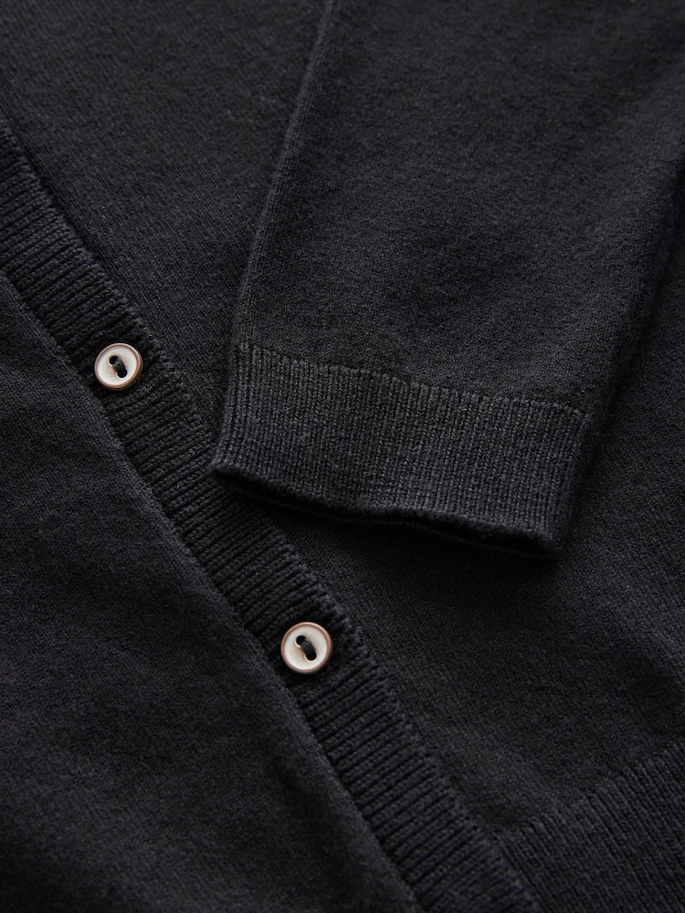 Black Button Up Cardigan (3mths-16yrs)