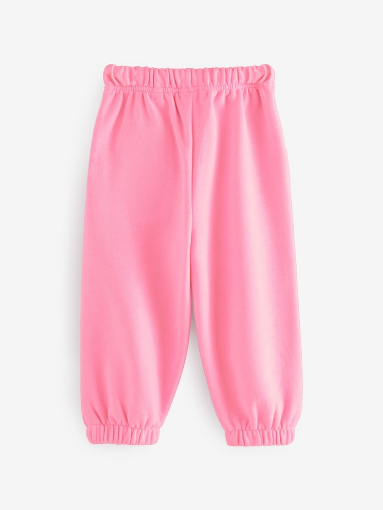 Bright Pink Cuffed Sweat Joggers (3mths-7yrs)