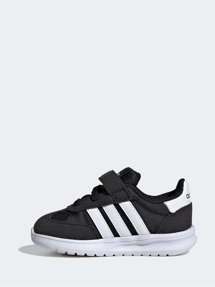 adidas Black/White Run 70s 2.0 Hook and Loop Infant Trainers