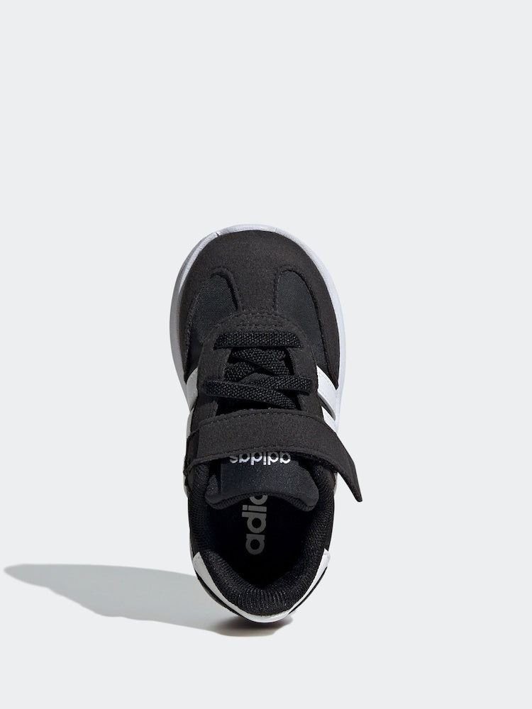 adidas Black/White Run 70s 2.0 Hook and Loop Infant Trainers