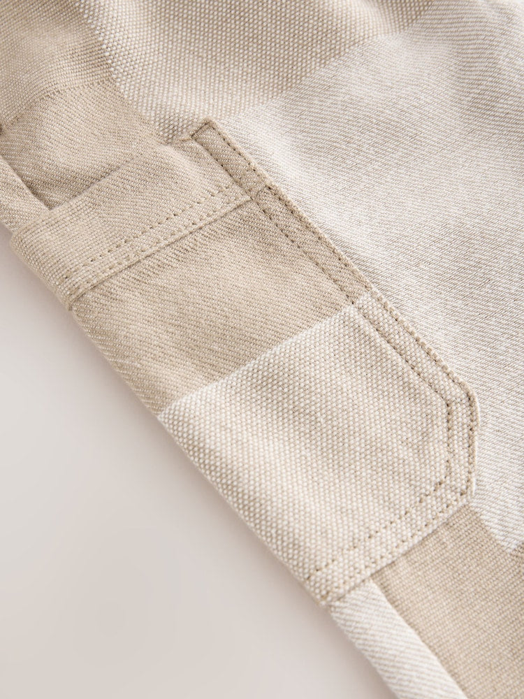 Stone Patchwork Side Pocket Wide Trousers (3mths-7yrs)