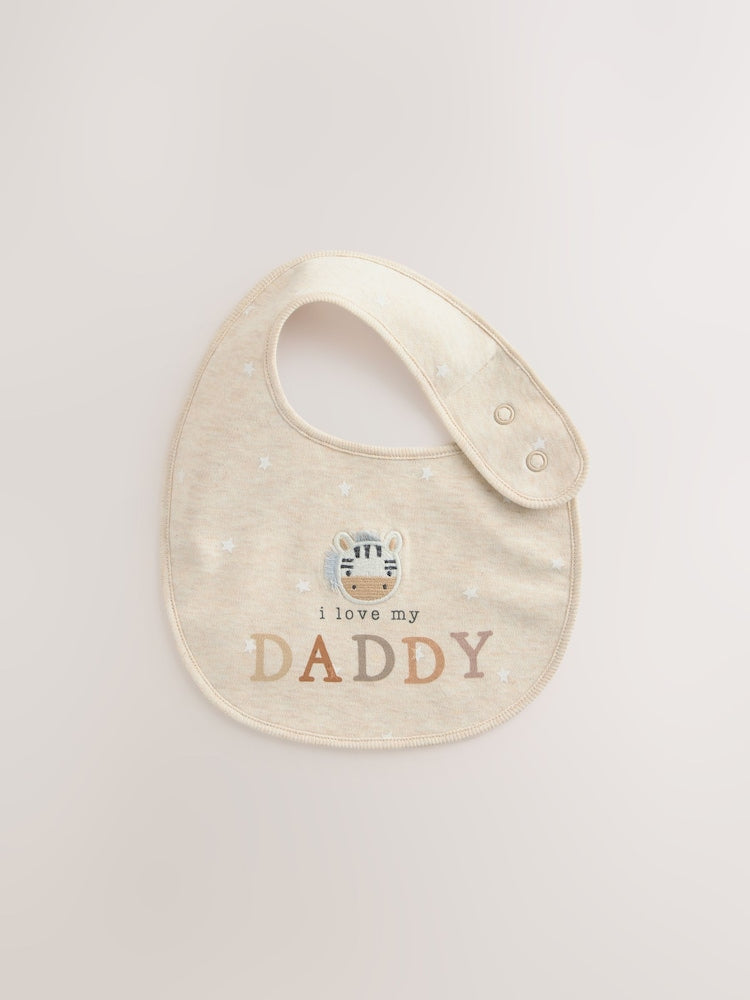 Neutral Character I Love My Mummy/Daddy Baby Bibs 2 Pack