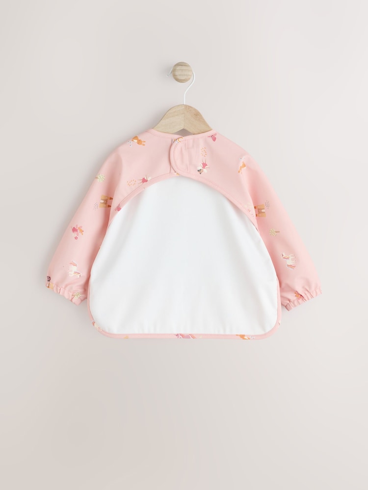 Pink Unicorn Fairies Weaning And Feeding Sleeved Bib