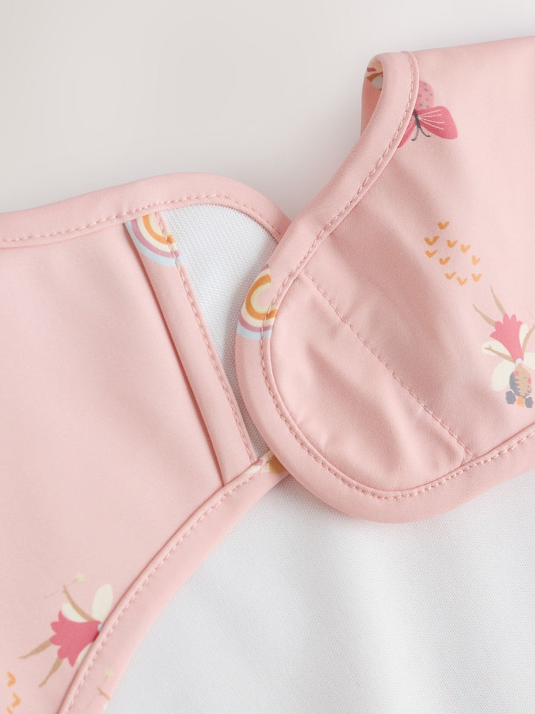 Pink Unicorn Fairies Weaning And Feeding Sleeved Bib