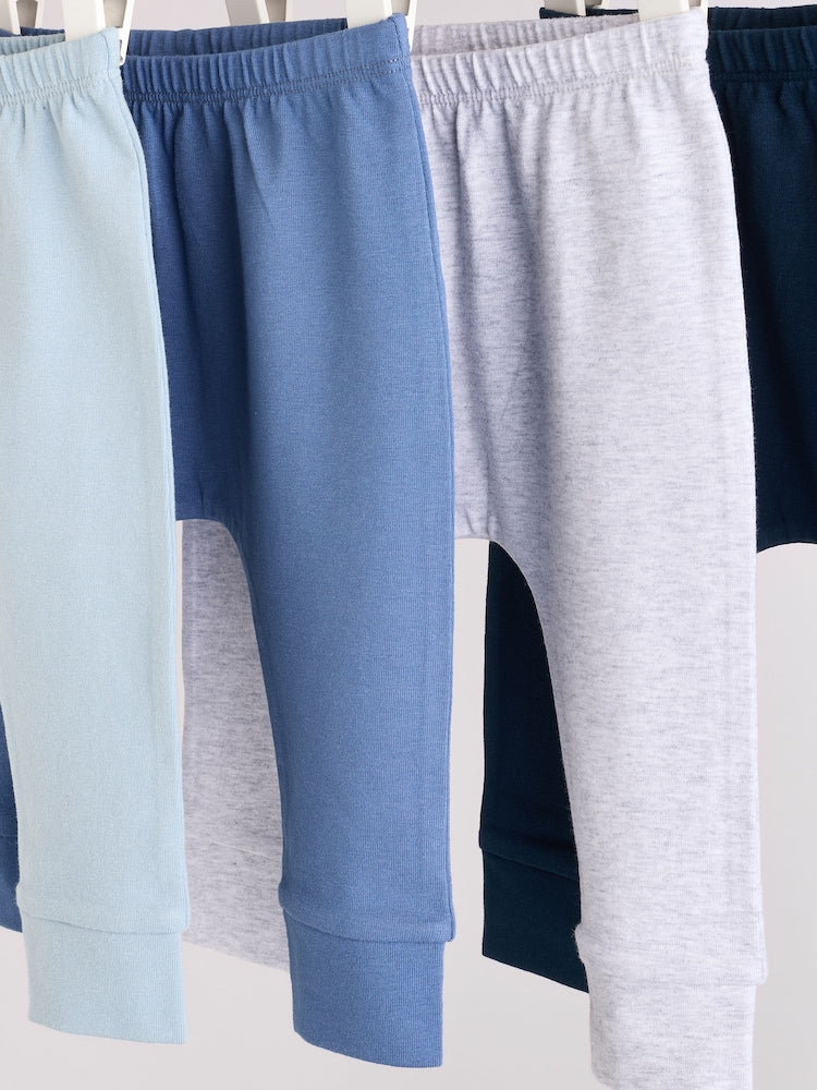 Blue Baby Leggings 4 Pack (0mths-3yrs)