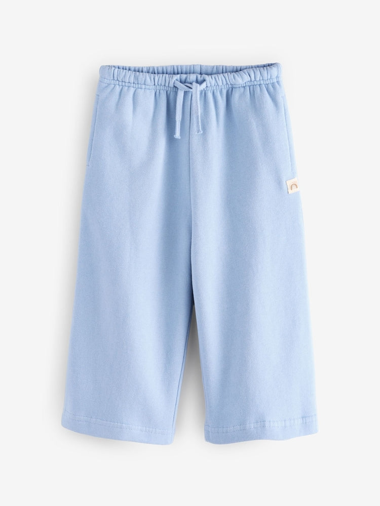 Pink/Blue/Oatmeal Wide Leg Joggers 3 Pack (3mths-7yrs)