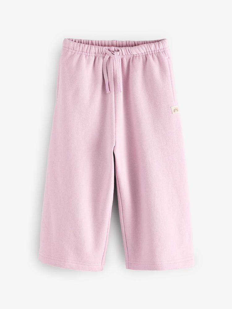 Pink/Blue/Oatmeal Wide Leg Joggers 3 Pack (3mths-7yrs)