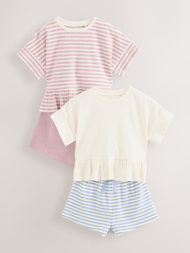 Pink T-Shirt & Short 2 Pack Set (3mths-7yrs)