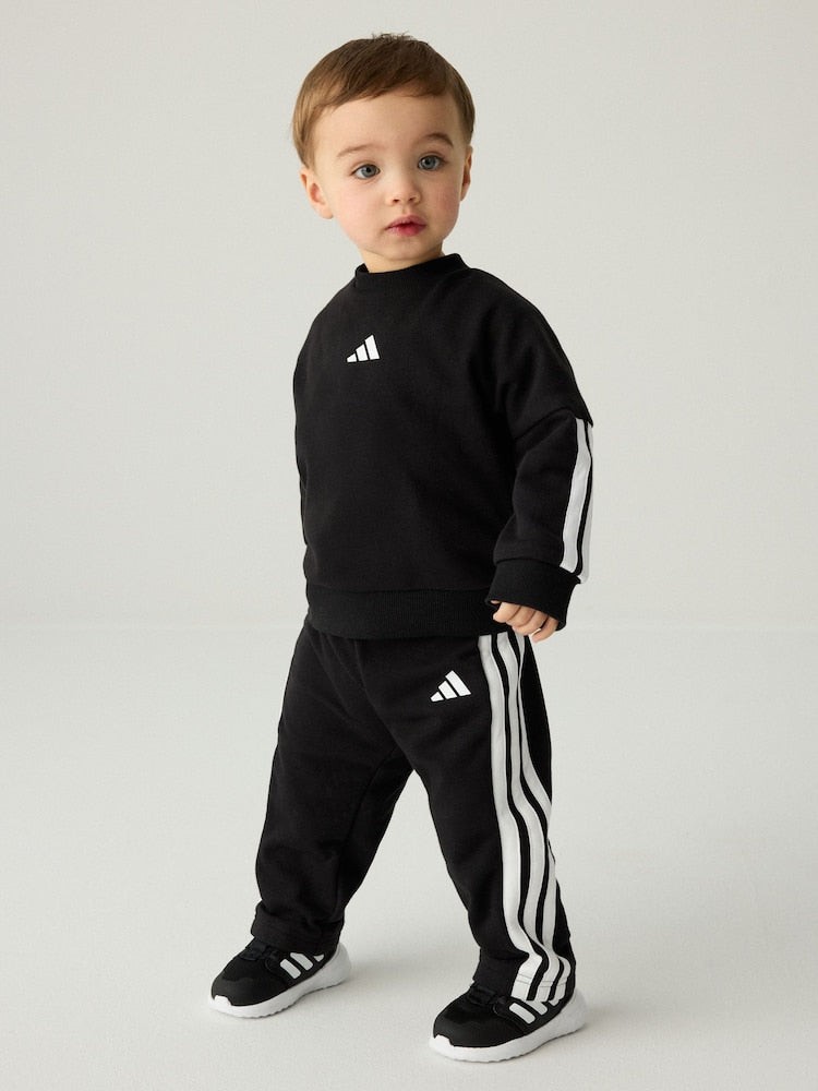 adidas Black Essentials Infant Kids Joggers Set