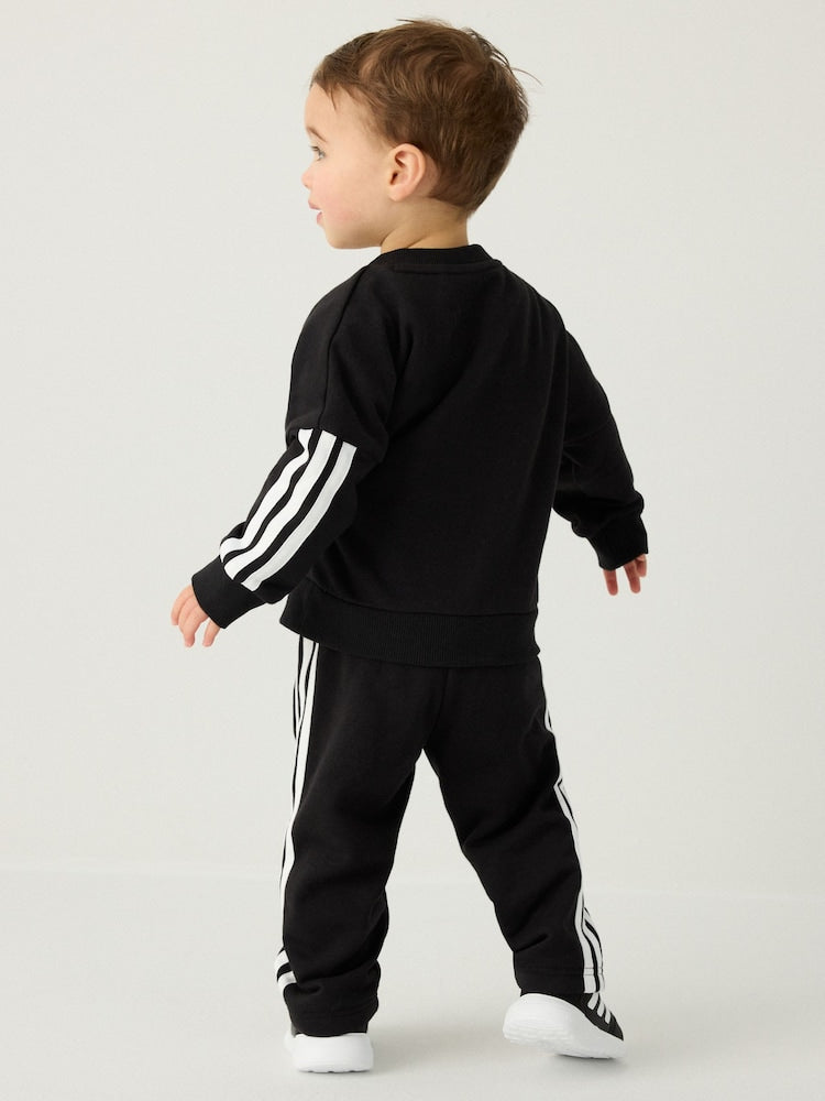 adidas Black Essentials Infant Kids Joggers Set