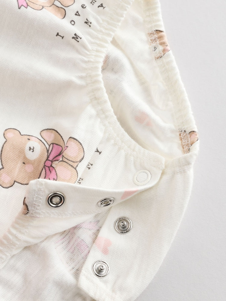 White I Love My Mummy Baby Bloomer Romper