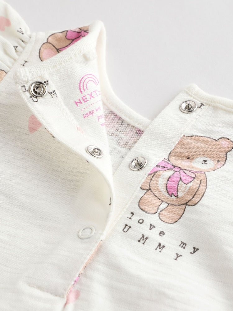 White I Love My Mummy Baby Bloomer Romper