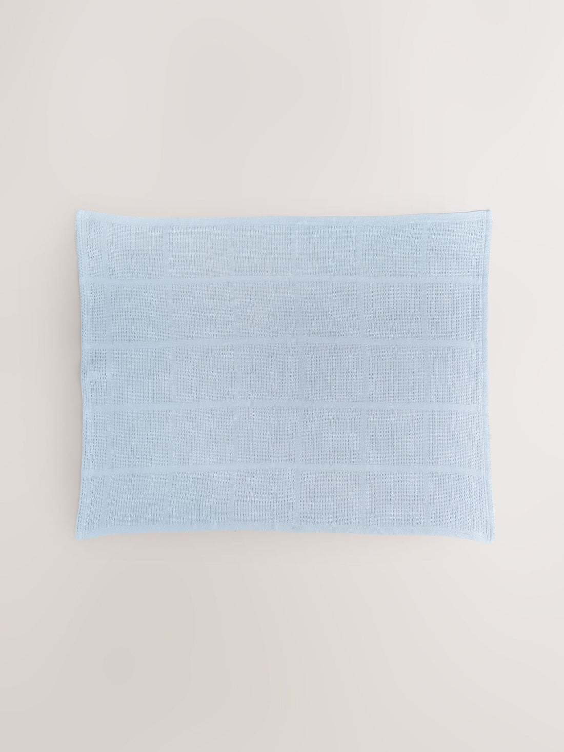 2 Pack Blue Cotton Baby Cellular Blankets - Size 75x95
