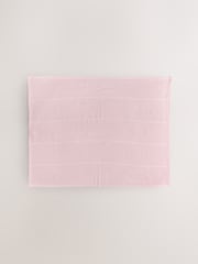 2 Pack Pink Cotton Baby Cellular Blankets - Size 75x95