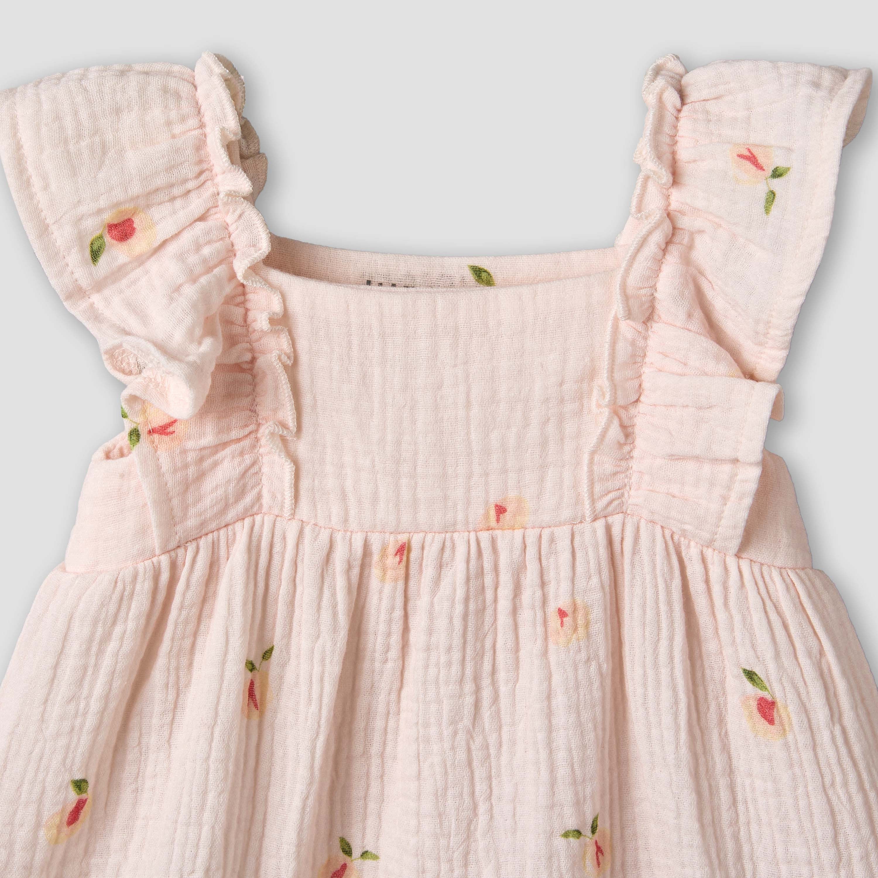 Juniors Square Neck Sleeveless Dress with Bloomers
