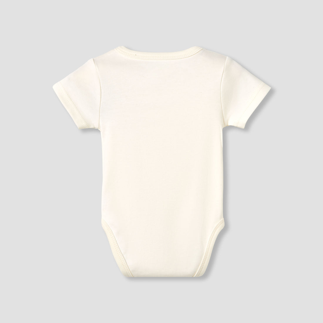 Giggles Cotton V-neck Short Sleeve Bodysuit with Rocking Horse Embroidery