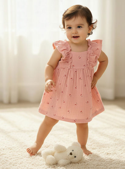 Juniors Square Neck Sleeveless Dress with Bloomers-baby-girls-clothing-dressesandjumpsuits-image-1