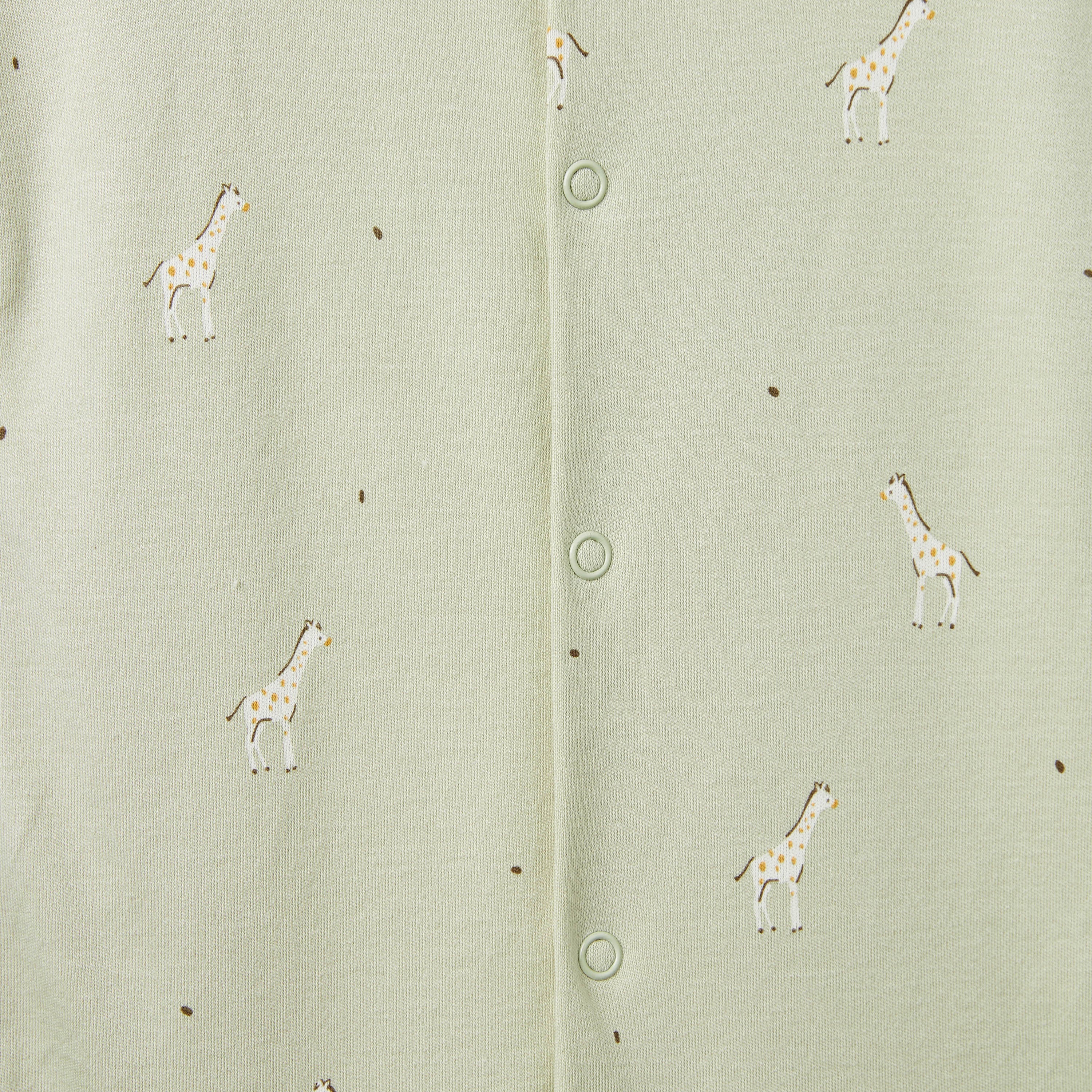 Juniors Giraffe Print Romper with Extended Sleeves