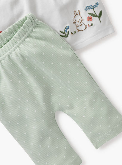 Juniors Embroidered Top and Pyjama Set-baby-girls-clothing-nightwear-pyjamasets-image-4