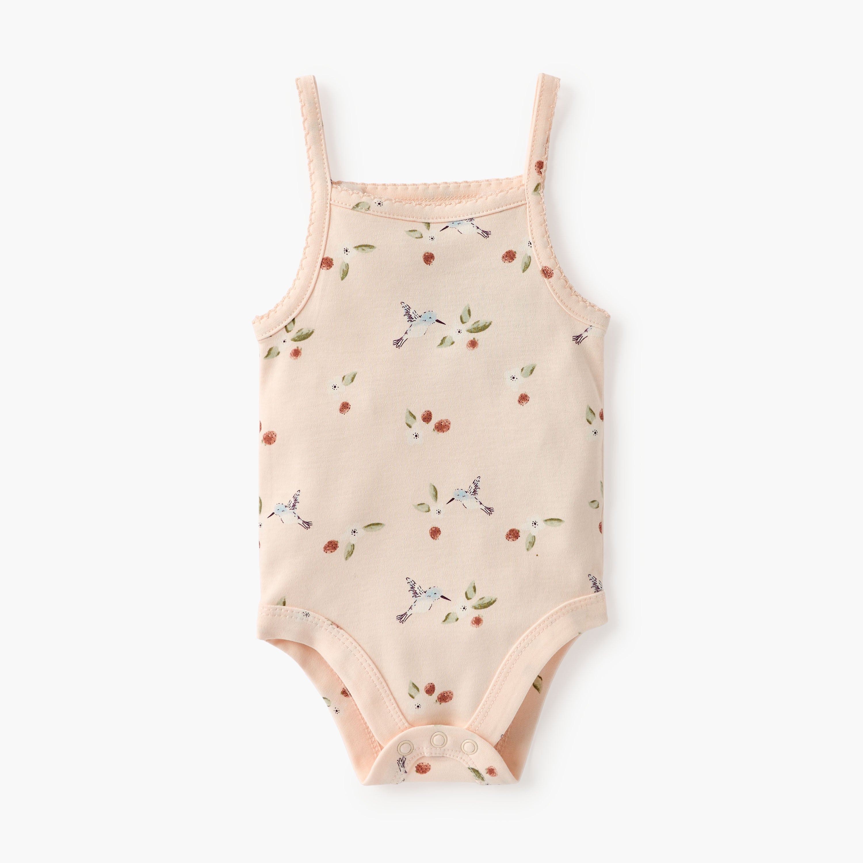 Juniors All-Over Print Sleeveless Bodysuit - Pink / 12-18 mths