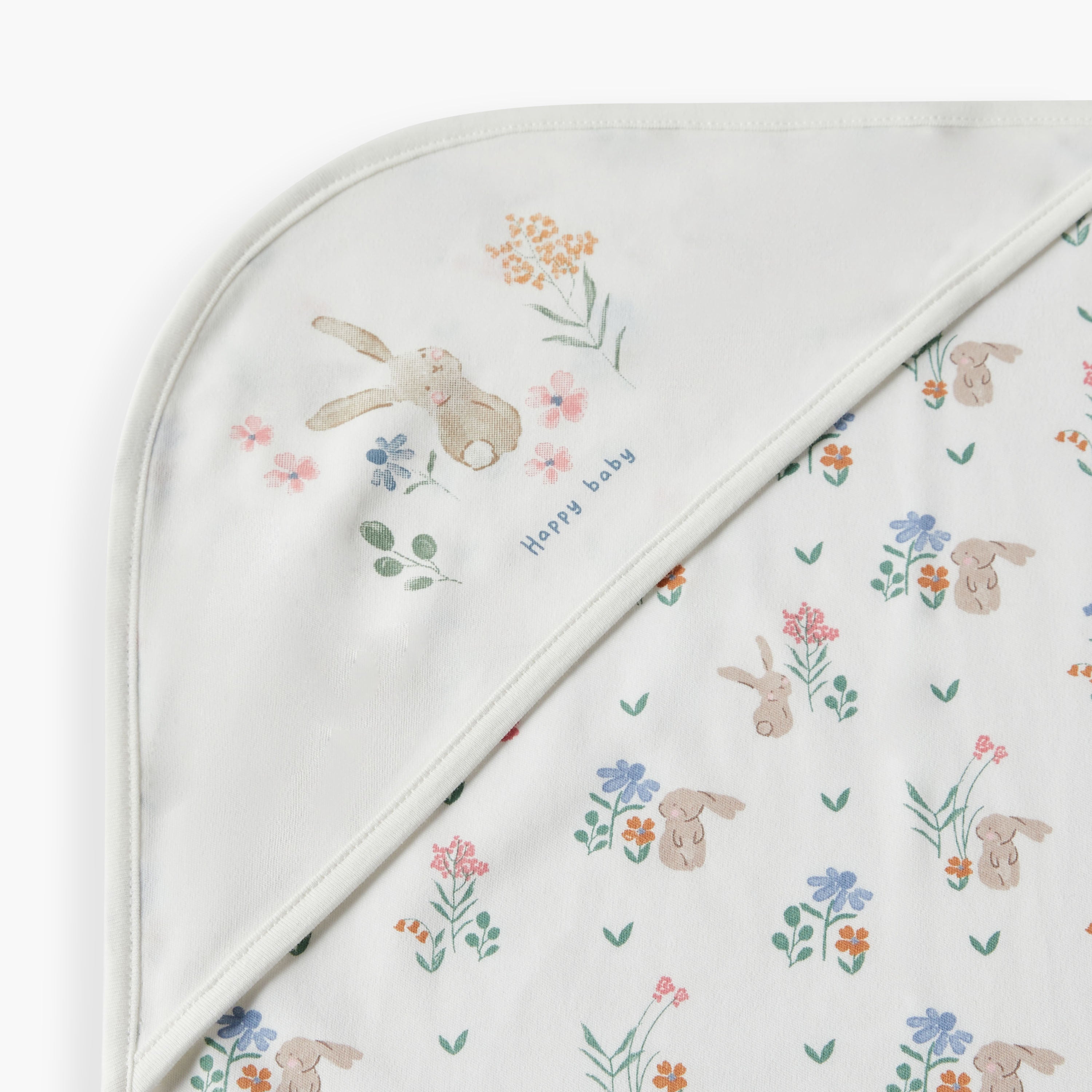 Juniors Floral Print Receiving Blanket