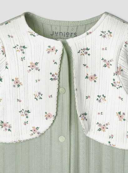 Juniors Cotton Round Neck Long Sleeves Sleepsuit with Floral Print-baby-girls-clothing-nightwear-sleepsuits-image-4